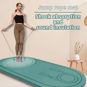 Non-Slip Jump Rope Mat, Soft Shock Absorbing Exercise Pad, Home Gym Fitness, Body Shaping, Weight Loss, Ideal for Home Workouts
