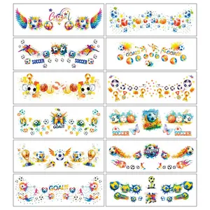 24pcs Glow In the Dark Tattoos Facial Of Football Stickers Temporary Cup of the World 2026 cup
