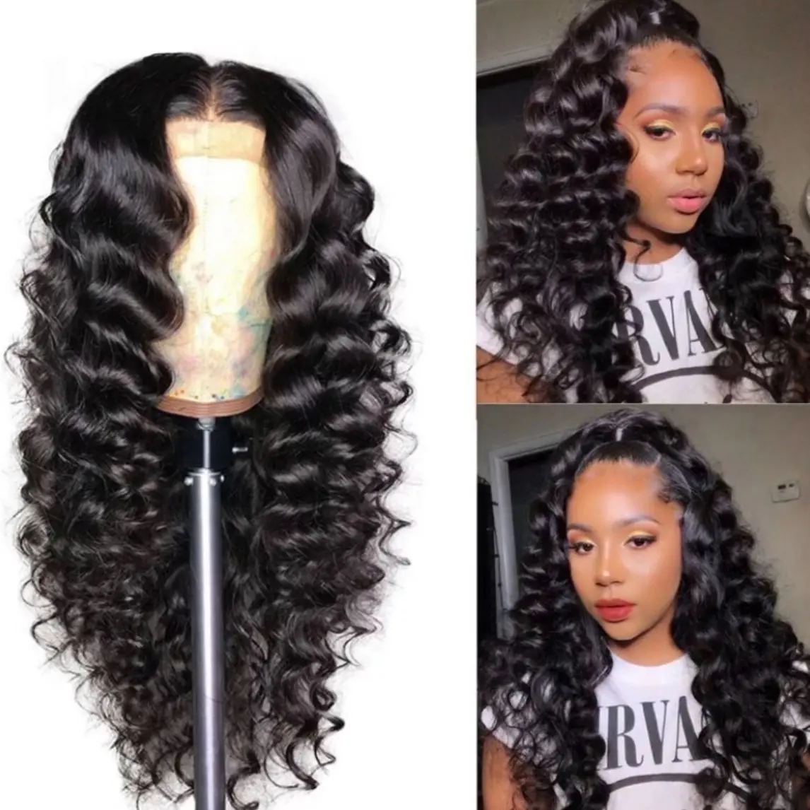 Realistic Vietnamese Wavy Human Hair Wig with HD Lace, Preplucked Hairline, 180%