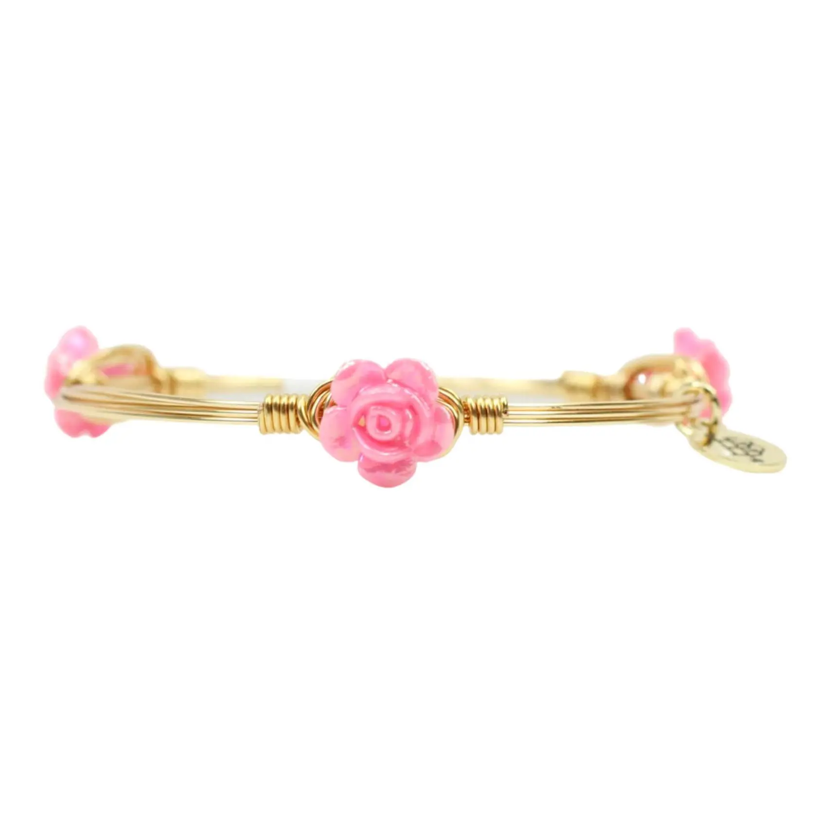 The Mini Rose Bangle Bracelet - Hot Pink