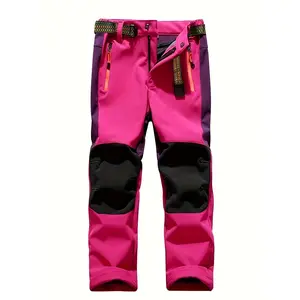 Kids' Heavy-Duty Thermal Snow Pants - Windproof Cold Weather Pants with Fleece Lining, Adjustable Drawstring Waist, Snow Pant Boy, Snow Pant Girl, Pant Girl, Girl Clothe, Softshell, Sportive Trouser Girl, Outdoor