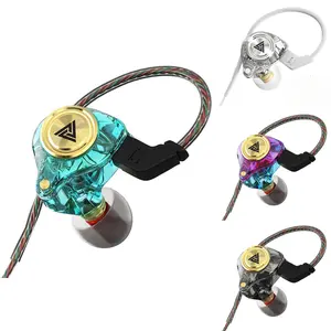 Noise Cancelling Earphones QKZ AK3, Wired In-Ear Headset with Mic, 8D Audio HiFi Subwoofer for Game & Sports Enthusiasts