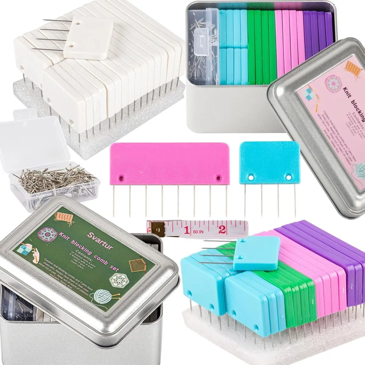 White + Multicolor, 2 Pack