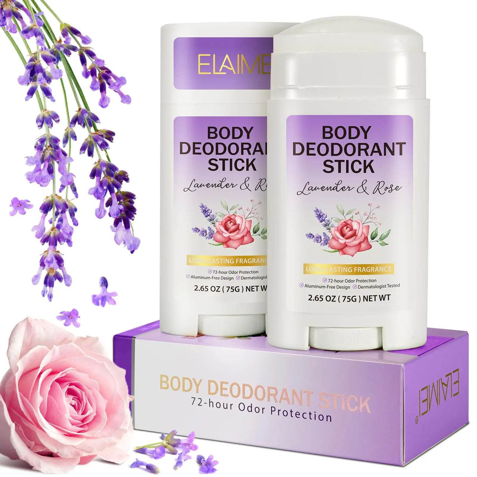 Body Deodorant Stick, 1 Count Long Lasting Aroma Body Deodorizing Cream, Quick Drying Formula Deodorant Stick for Women & Men, Cosmetic