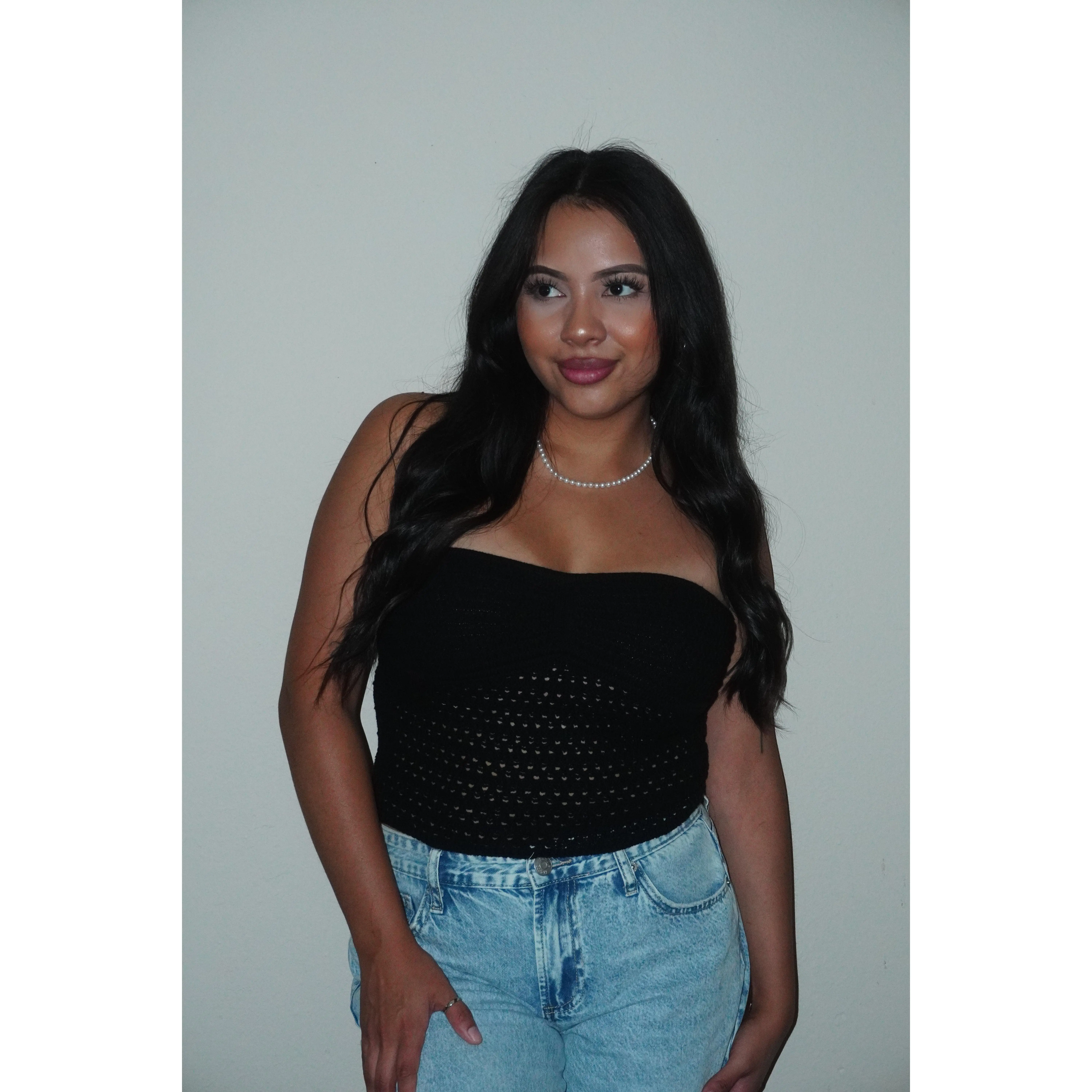 Strapless Crochet Cropped top