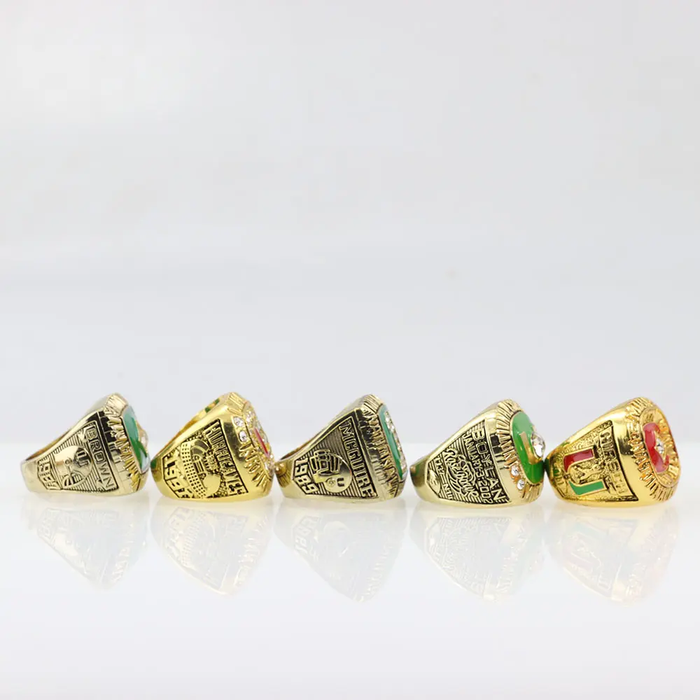 Hurricane 5-piece ring set, solid wood with 5-hole box, personalized jewelry
