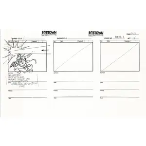 Jim Lee Wildc.a.t.s. Wildcats Production Animation Storyboard Nelvana 1994-5 D1-055
