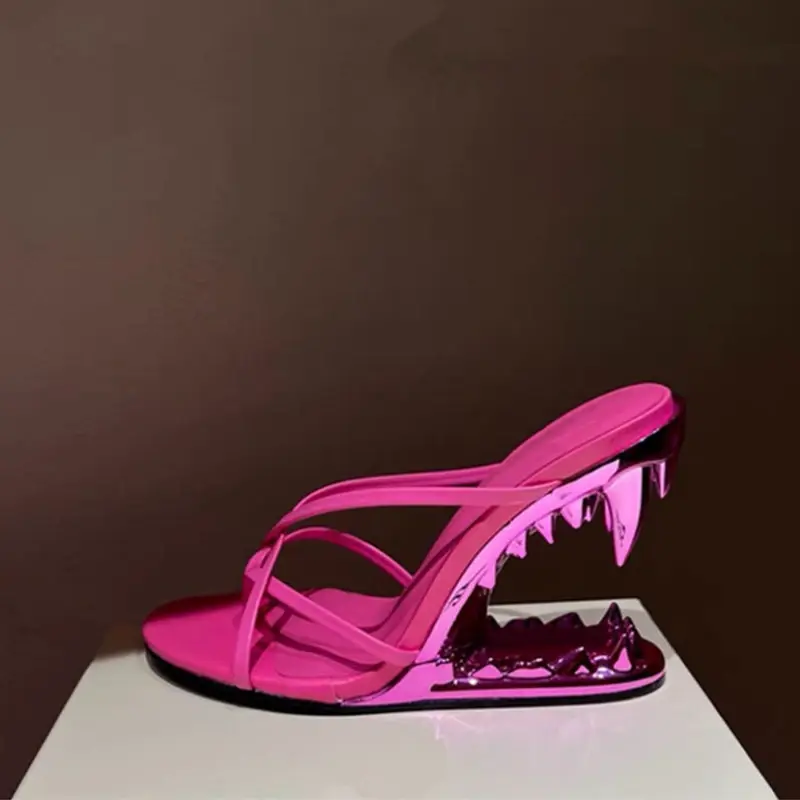 Once Bitten Wedge Heel Open Toe Mid Heel (3-5 cm)