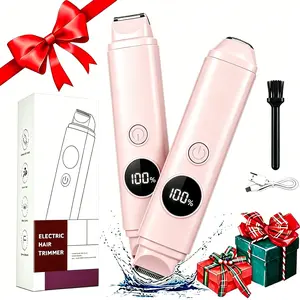 Women's Rechargeable 2-in-1 Electric Bikini Trimmer - Body & Facial Shaver, Waterproof Wet & Dry Use, Body Care Products, Holiday Gift for Women, Gifts For Women summerwins,father'sdaygifts,summerhairstyles