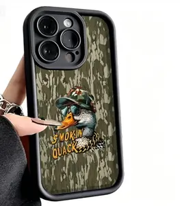 Case foriPhone 16 Pro Max 15 Plus 14 13 12 11 XR E XS Duck Camouflage Fashion Pattern Soft TPU Armor Lens Protection Rugged Phone Back Cover for Male