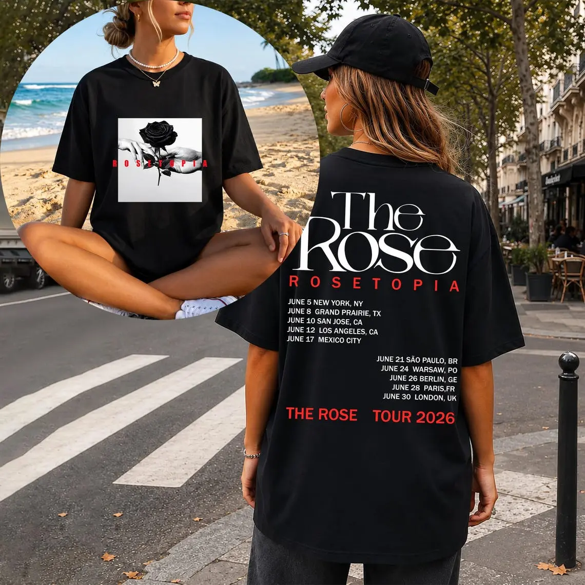 The Rose Rosetopia 2026 World Tour Shirt, The Rose WRLD Shirt, The Rose Dual Shirt, The Rose Kpop Woosung, Music Tour 2026 Shirt, World Tour Shirt.