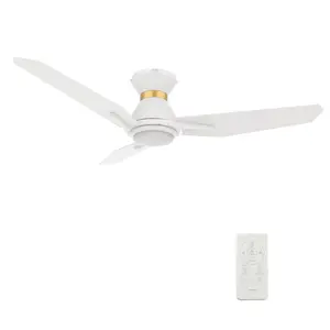 CALEN 44 inch 3-Blade Flush Mount Smart Ceiling Fan with LED Light & Remote