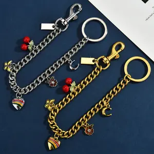 Women's Cherry Wallet Chain - Retro Bag Strap Extender, Suitable for Handbags, Wallets & Keychain Accessories Bag Charm for Handbags,Purse Extender Chain Cute Wallet Chain Purse Accessories for Women