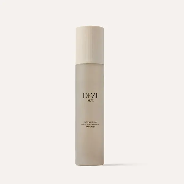 DEZI Dew Me Over Hydrating Face Mist with Hyaluronic Acid, Ceramides & Vitamin C, Moisturizing Setting Spray for a Flawless Glow, 4 fl oz, Hydrate, Moisturizing Flawless Spray, Fruit Antioxidant, Vitamin C Glow, Hyaluronic Bond, Barrier Support