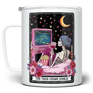 LOFTIPOPThe True Crime Junkie Tarot Card Mug, Fun Witchy Mystic Occult Halloween Gifts, Designed and Printed in the USA by Loftipop