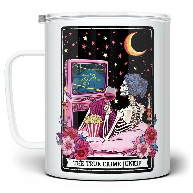 LOFTIPOPThe True Crime Junkie Tarot Card Mug, Fun Witchy Mystic Occult Halloween Gifts, Designed and Printed in the USA by Loftipop