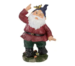 Northlight 11.25" Gnome with Butterfly Garden Statue