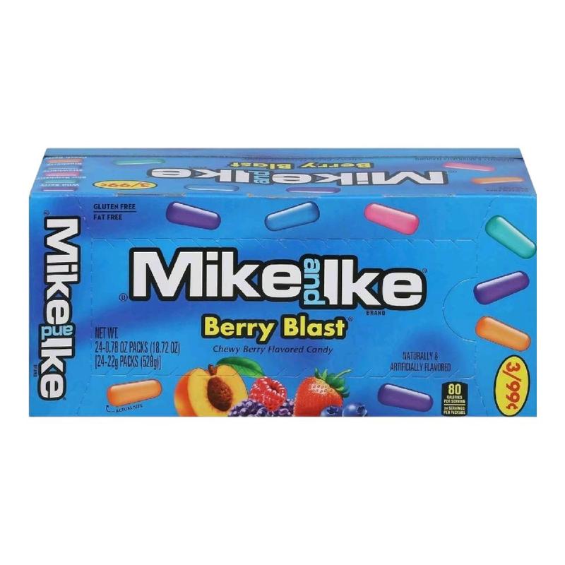 Mike & Ike Original Fruits Candy Pack of 24 Boxes - 0.78 Ounce Each, Gluten Free, Sweet Snack - Bonbon