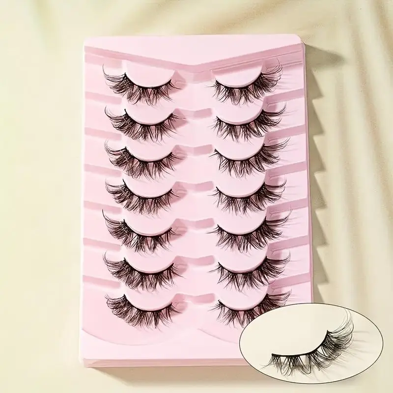 Wispy Style Makeup False Eyelashes for Women, Fake Clusters Lashes Strips Lashes for Eyelash Extension, Eyelash Extensions Kit for Eye Makeup Enhancem