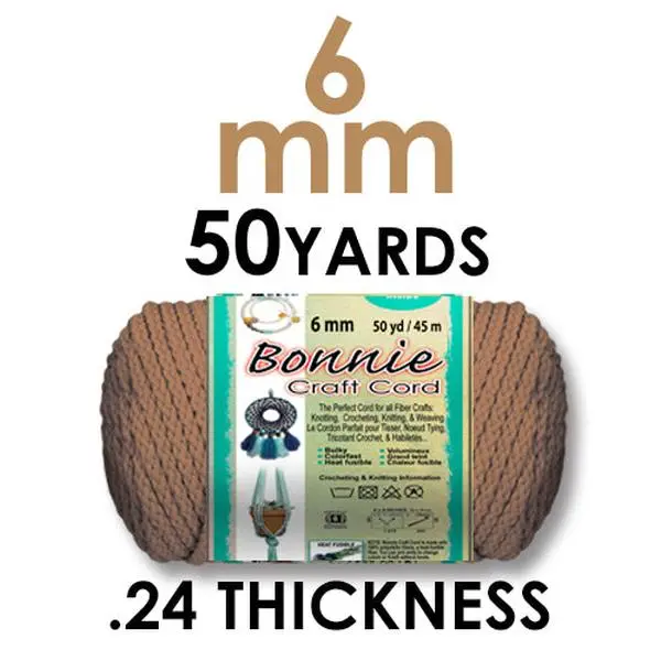 Macrame Cord 6mm x 50yd, Bonnie Braid, Polypropylene, 43 Color Options, Plant Hangers, Wall Hangings, Dreamcatchers
