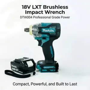 Makita DTW004 18V Brushless Impact Wrench 1/2 Inch Drive For Automotive Repair And Maintenance Cordless Drill Household Tool Set