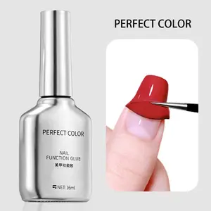 Perfect Color 16ML Peel-Off Gel Base Coat, Clear Peel-Off Bottom Gel Requires UV LED Cure, Long-Lasting Nail Polish for DIY Salon Manicure, Nail Care