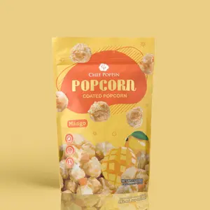 Chef Poppin Mango Tango Popcorn - Sweet and Tangy Snack from Taiwan - 3 Stars iTQi Flavor Awards - Perfect for Any Occasion - Dried Mango Flavor Dried Mangga