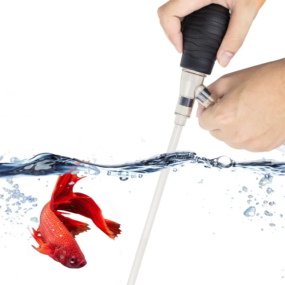 24-36 Inches Manual Aquarium Siphon Gravel Cleaner - 1.5m 2-in-1 Aquarium Tools, Water Changer, Debris Remover, Thoughtful Birthday Gift for Pet Owners (Home Supplies)