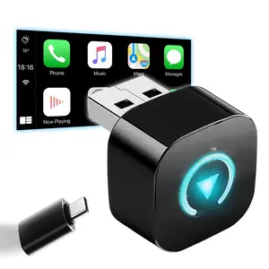 2025 Usb CarPlay Adapter, Wireless Multiplatform Carplay Dongle Connectivity Adapter, Apple& Android Auto Adapter,2.4/5ghz Wi-Fi and Bluetooth 5.0,hands-free Call Wireless Adapter Electronic Charger CarPlay Dongle