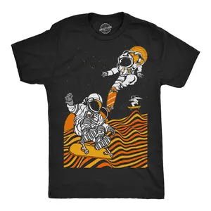 Mens Funny T Shirts Astro Skate Park Space Graphic Tee for Men Mens Funny T Shirts Cool Vintage Fashion T-Shirt Gift Classic Menswear Sarcastic Apparel for Men Funny Space Short Sleeve Novelty Tees for Guys Black -