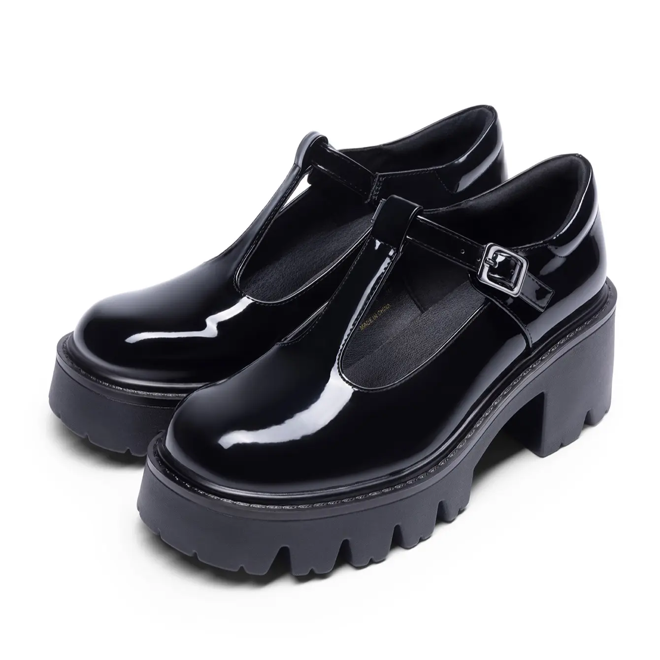 BLACK-PAT【T-Strap】