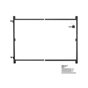 VEVOR Gate Building Kit, Fits 36 to 60 inWide Openings, Up from 6 to 7 ftHigh Fence, Adjustable Gate Building Kit, Anti Sag Full Gate Frame Kit with Latch Lock and Screws, for Wooden Fence, Iron