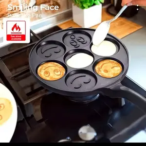 Nonstick Funny Face Pancake Pan Cookware Stove Induction