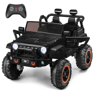 FUNTOK 24V 7AH 2 Seater Ride on Truck Electric Car for Kids,4*38W Motors with Parent Remote Control,Spring Suspension & Slow Start,Storage Space