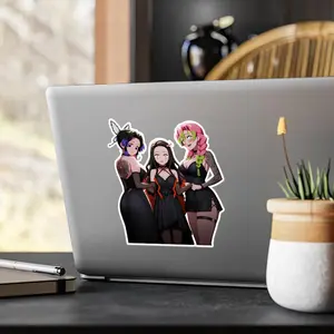 Demon Slayer Stickers, Anime Waifu Stickers, Nezuko Mitsuri Shinobu Sticker, Demon Slayer, Goth Girls, Tattoo Anime Girls, Waifu Stickers