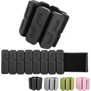Wrist Ankle Weights for Women & Men, Adjustable Silicone Weighted Bracelet, Leg & Arm Weights for Workout Walking Running Yoga,Upgrade S-Streamline(1.1 lb Each, Set of 2 Total 1kg)