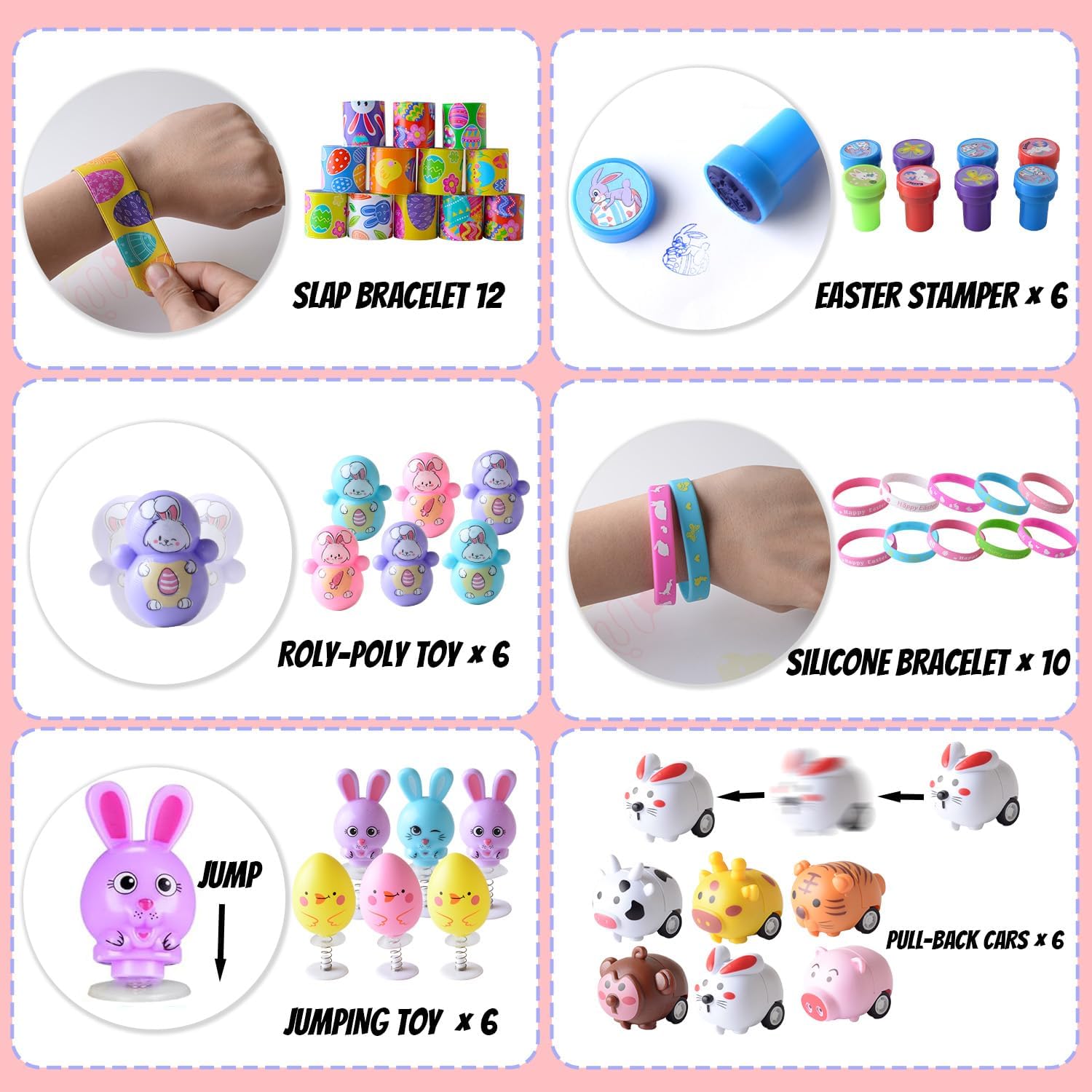 100 Pack Easter Egg Fillers – Assorted Toys for Kids Boys & Girls, Easter Basket Stuffers, Party Favors, Egg Hunt Prizes, Classroom & Easter Gifts