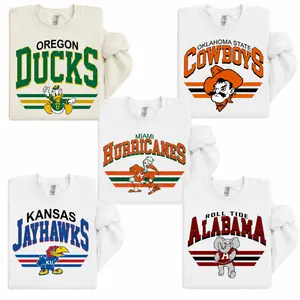 Vintage College Football Sweatshirt, University Sports Graphic Sweater, Classic Game Day Shirt, Unisex Cotton Fan Top, Retro Sportswear
