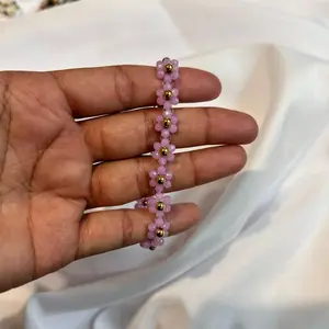 Purple daisy bracelet