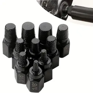 Thread Extraction Set, Easily Remove Damaged Bolts, Hex Nuts, High Strength Structure, Durable Long-Lasting Tool Kit