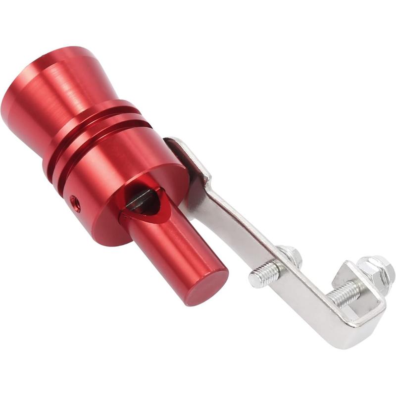 2pcs XL Size Aluminum Alloy Universal Turbo Sound Exhaust Muffler Pipe Whistle Car Roar Maker Red