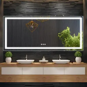 GARVEE LED Bathroom Mirrors offer various sizes (48x30 to 84x32 inches) with features like stepless dimming, anti-fog, shatter-proof glass, memory function, and double LED lighting, perfect for makeup and shaving.