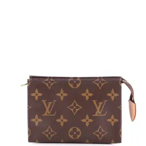 Pre-owned Louis Vuitton Canvas Coated Toiletry Bags Toiletry Pouch Monogram Canvas 15 by Rebag