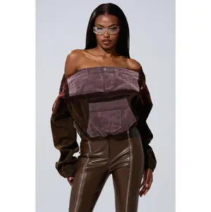 PATCH ME UP MINERAL WASHED SWEATSHIRT IN PURPLE PATCH ME UP MINERAL WASHED SWEATSHIRT IN PURPLE