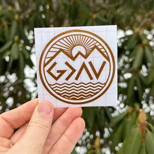 God is Greater Than The Highs and Lows Decal Waterproof Durable Vinyl for Car Tumbler Laptop & More Inspirational Religious Sticker