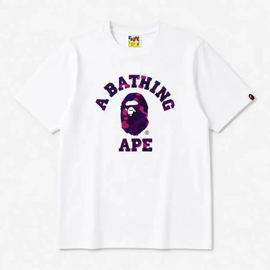A Bathing Ape Color Camo A By Bathing Ape T-Shirt in Black/Purple