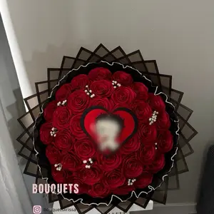 B.B Cartoon Cutie Burgundy Eternal Bouquet