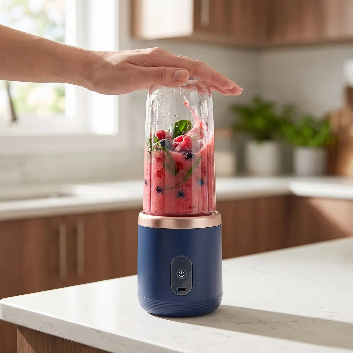 6-Blade Portable Blender | Rechargeable Personal Smoothie Blender