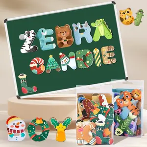 Cartoon Alphabet Fridge Magnet, Fridge Magnet Letters Toys Alphabet Funny Cartoon Animals Magnetic Letters, Educational Learning Toys Decor Christmas