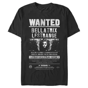 Men's Harry Potter Bellatrix Wanted Poster T-Shirt